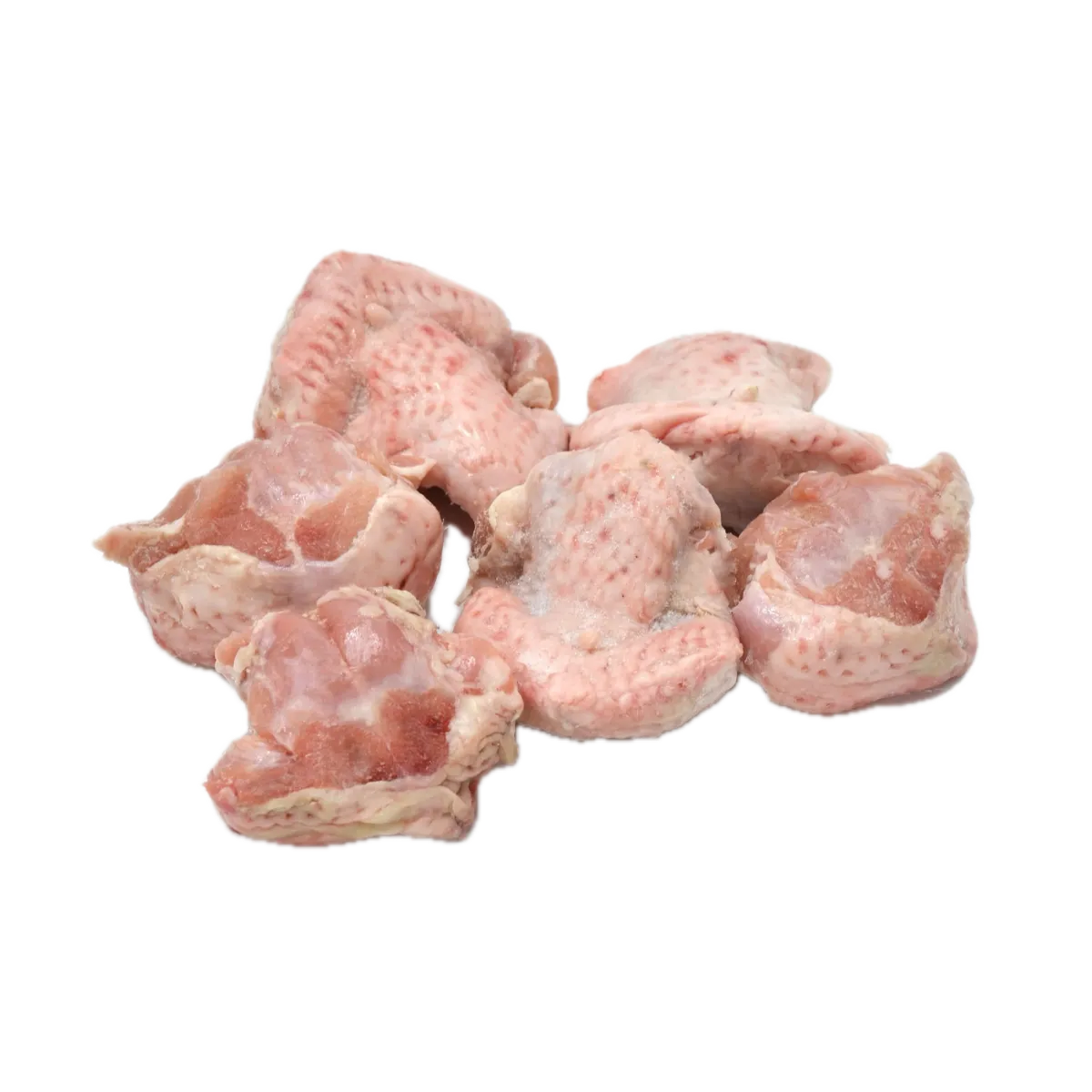 Morceaux de croupion de dinde nature surgelés, viande de volaille crue idéale pour cuisson au four, grillade ou ragoût.